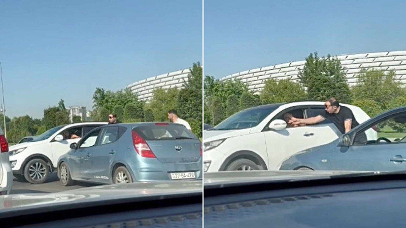 Heydər Əliyev prospektində avtoqəza baş verib – VİDEO