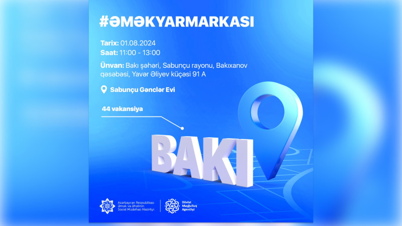 Paytaxtda növbəti dəfə əmək yarmarkası keçiriləcək