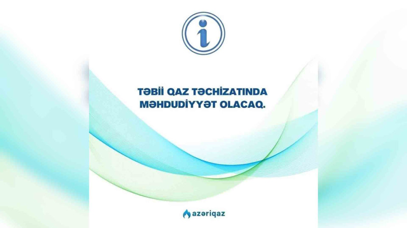 Sabah paytaxtın 2 rayonunda qaz olmayacaq