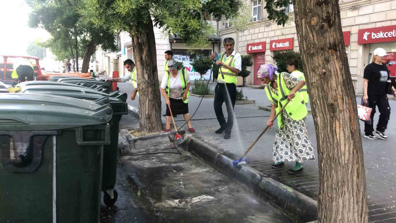 Nəsimi rayonunda kommunal xidmətlərin əməkdaşları iməcilik keçiriblər