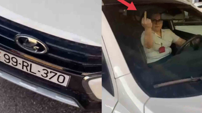 Bakıda qəza törədən qadın hadisə yerindən yayınıb - VİDEO