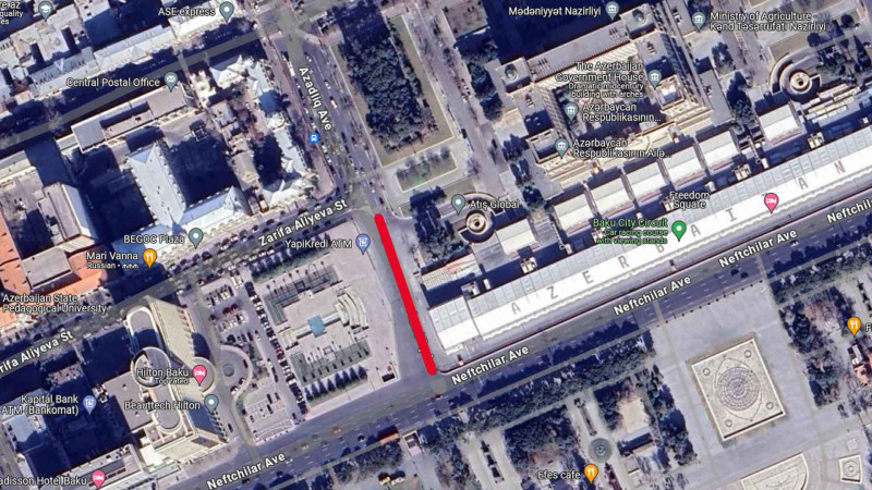 “Formula 1” ilə bağlı daha bir küçə bağlanır