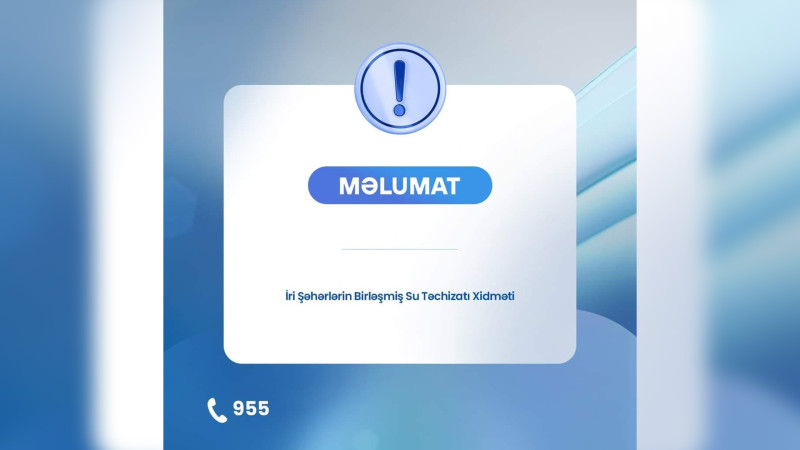 Bəzi ərazilərdə suyun verilməməsinin səbəbi açıqlanıb