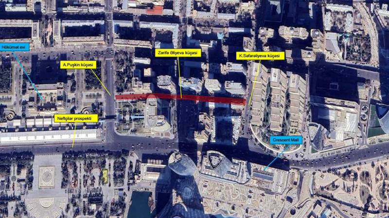 Bakının əsas mərkəzi küçələrindən biri təmirə bağlanır