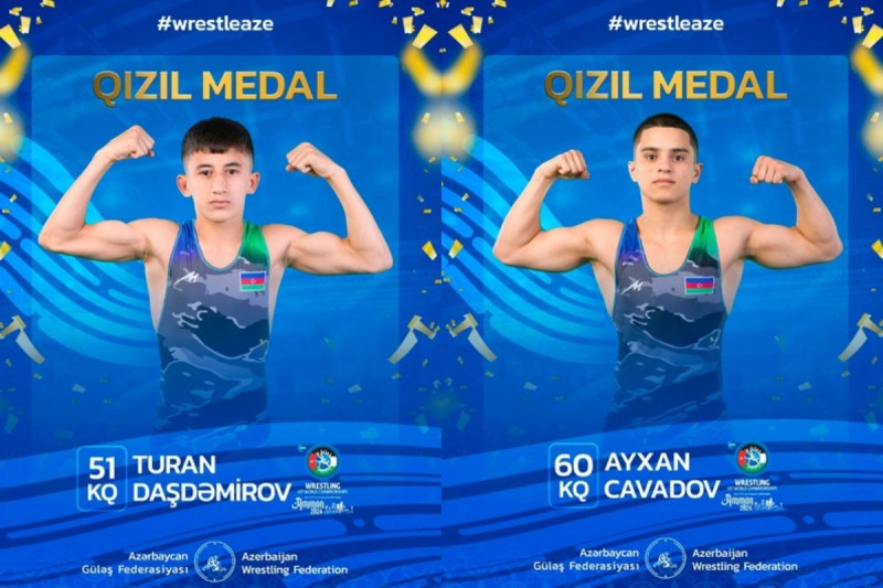 Gənc güləşçilər dünya çempionu olublar