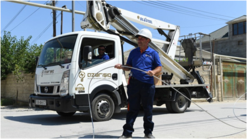 Xəzər rayonunda elektrik infrastrukturu yenilənir