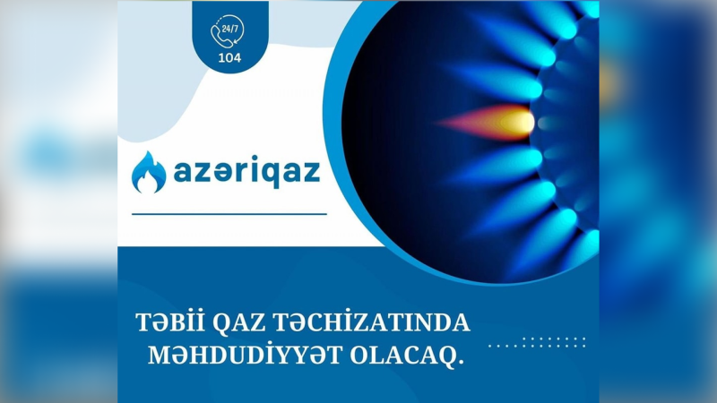 Abşeronda qaz təchizatında fasilə yaranacaq