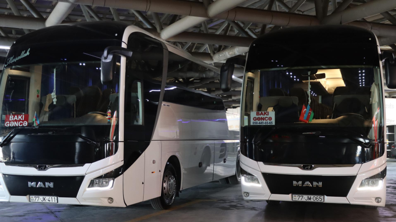 Bakı–Gəncə–Bakı istiqaməti üzrə yeni avtobuslar istismara verilib