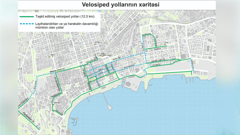 Bakıda 12.5 kilometr məsafəni əhatə edən mikromobillik zolağı təşkil edilib