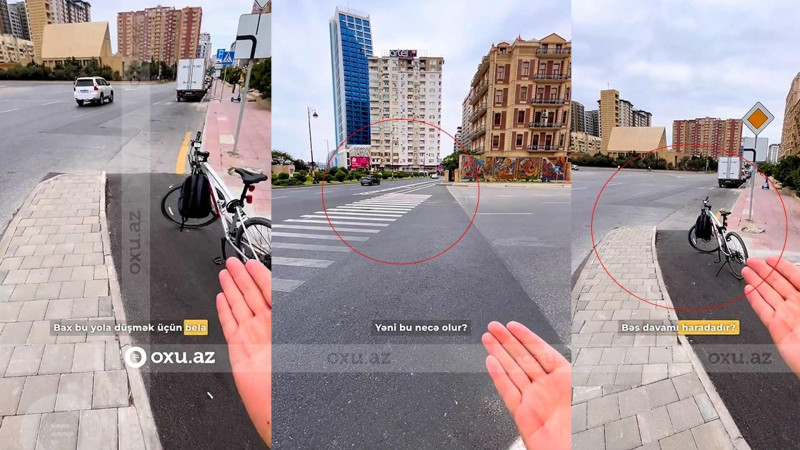 8 Noyabr prospektindəki velosiped zolağının yarımçıq qalmasının səbəbi açıqlanıb