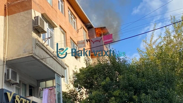 Paytaxtda yaşayış binasında baş verən yanğın söndürülüb - YENİLƏNİB