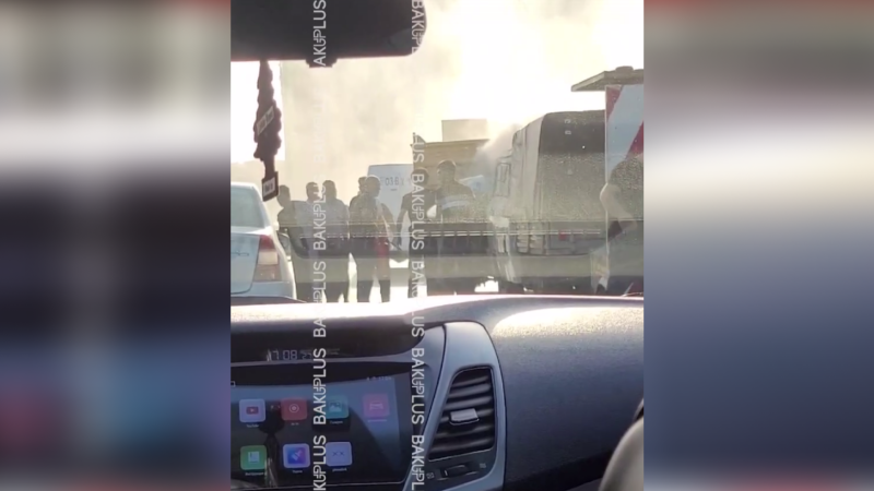 Bakıda yük avtomobili yanır-ANBAAN VİDEO