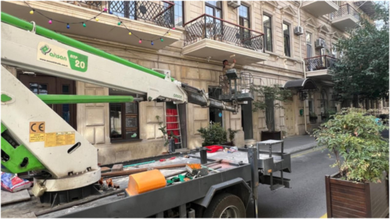 Nəsimidə binaların fasadları təmir olunur