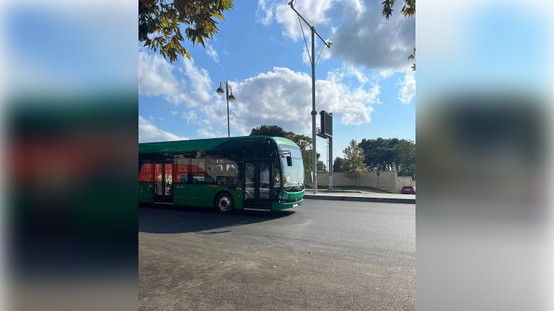 Elektrik avtobuslar Bakı küçələrində görüntülənib