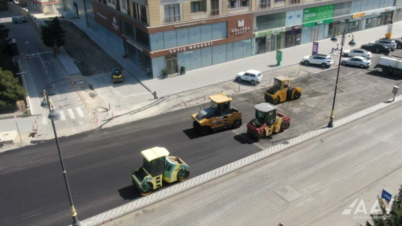 Zərdabi küçəsinin bir hissəsində asfaltlanma işləri yekunlaşıb