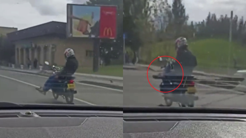 Magistral yolda ölüm saçan motosikletçi - Yol polisi hərəkətə keçdi