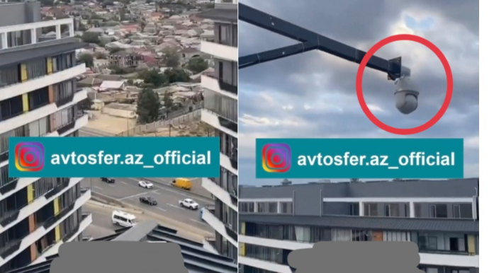 Binanın üzərindəki kamera ilə cərimələr yazılır: SÜRÜCÜDƏN İDDİA - VİDEO