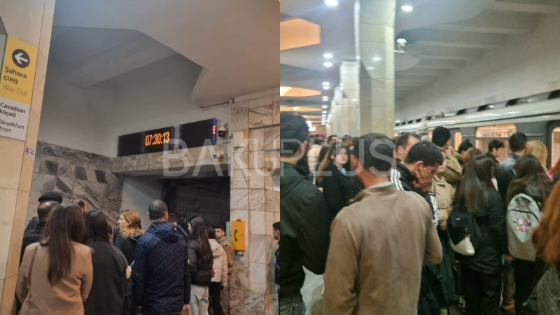 Bakı metrosunda problem yarandı - RƏSMİ - FOTO