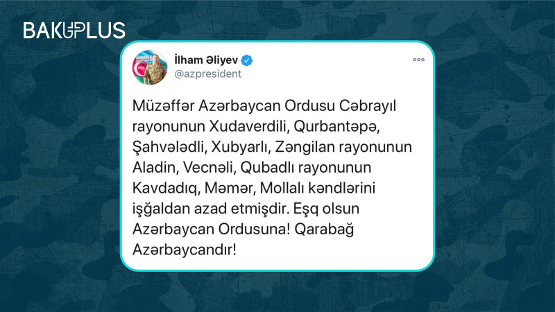 Vətən Müharibəsinin xronikası – 34-cü gün