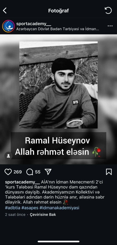 Tələbə dəm qazından öldü