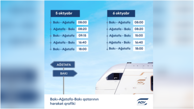 Bakı–Ağstafa–Bakı reysində yenilik