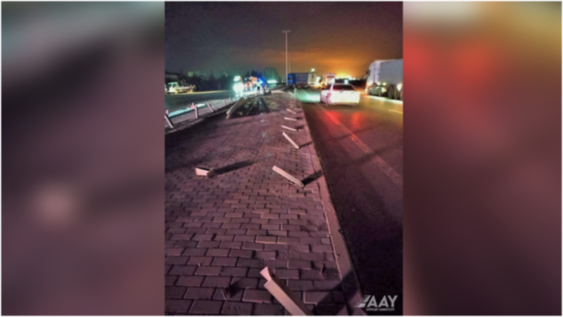 Qəzaya uğrayan yük maşınları yol təsərrüfatına ziyan vurublar