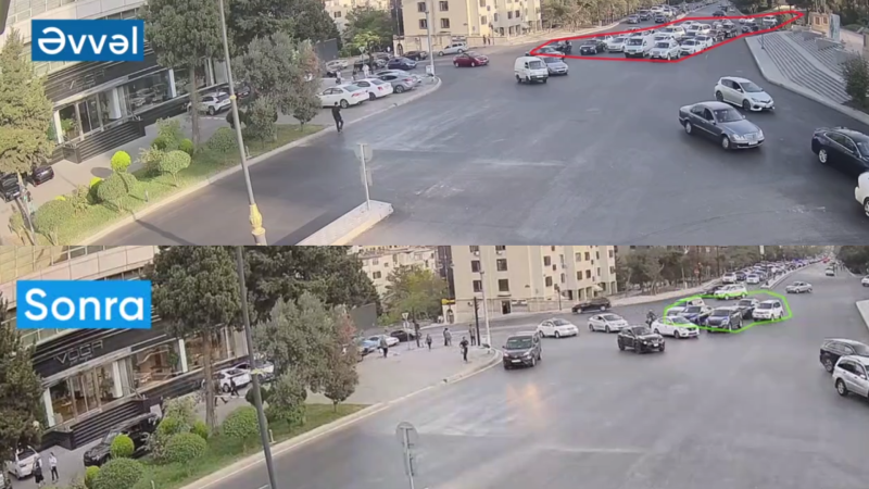 Bakıda daha bir yolda dəyişikliklər edilib - VİDEO