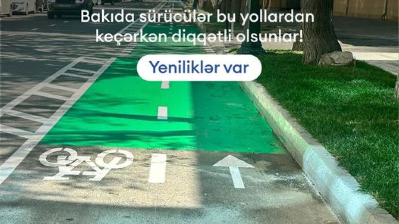 Bakıdakı velosiped yollarının yeni ünvanları açıqlanıb