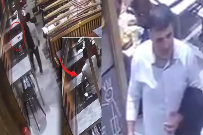 Bakının mərkəzindəki restoranda müştərinin pulqabı oğurlandı - ANBAAN VİDEO