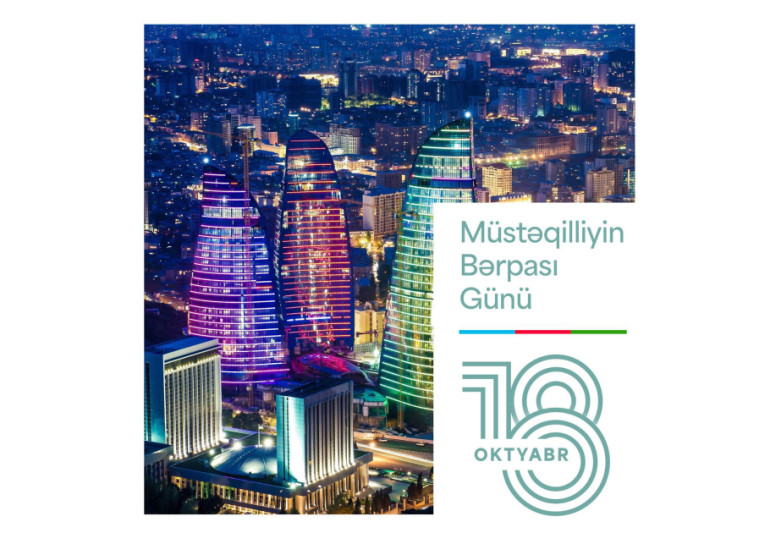 Mehriban Əliyeva Müstəqilliyin Bərpası Günü ilə bağlı paylaşım edib