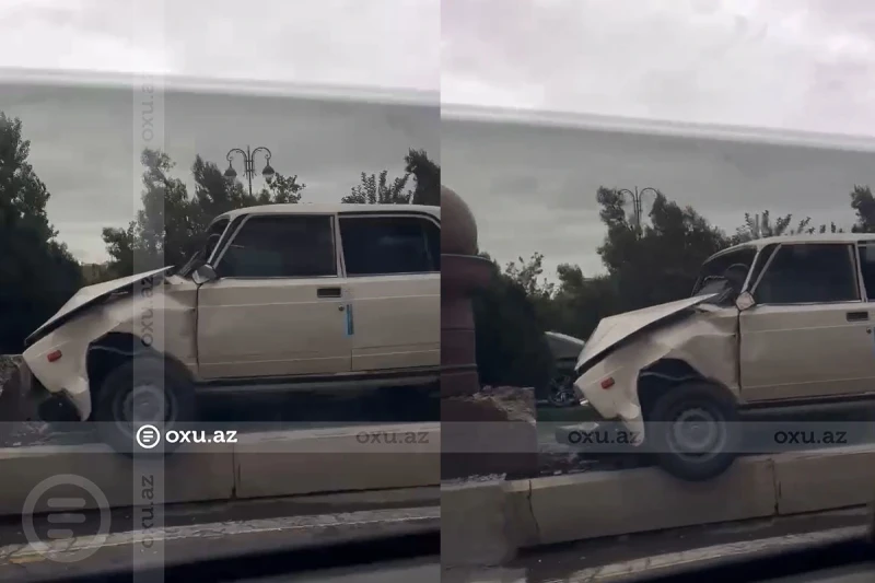 Bakıda ağır qəza: Yaralılar var - VİDEO