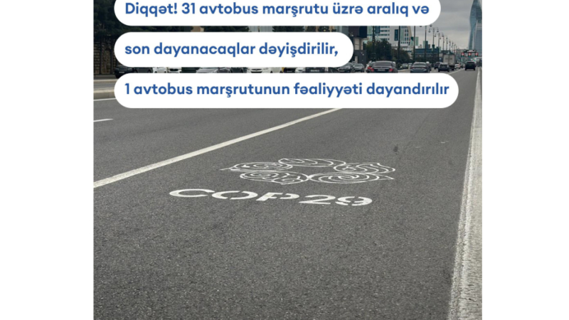 Avtobus marşrutlarının dayanacaq məntəqələri dəyişdiriləcək