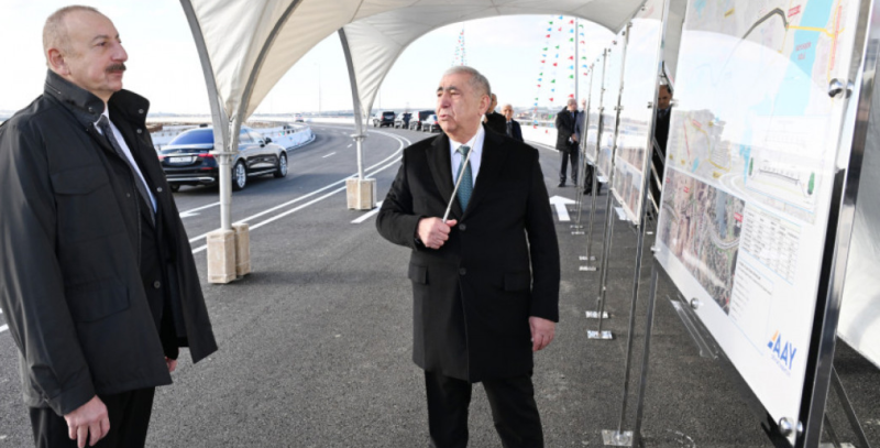 Prezident Böyükşor-Pirşağı yeni avtomobil yolunun açılışında iştirak edib - YENİLƏNİB - FOTO