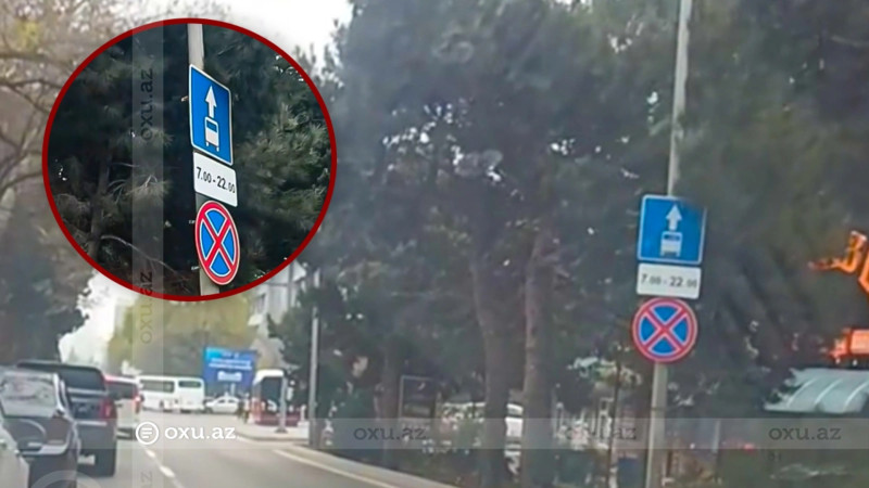 Sürücülərin NƏZƏRİNƏ: Xüsusi avtobus zolaqlarından birində hərəkət vaxtı dəyişdi - VİDEO