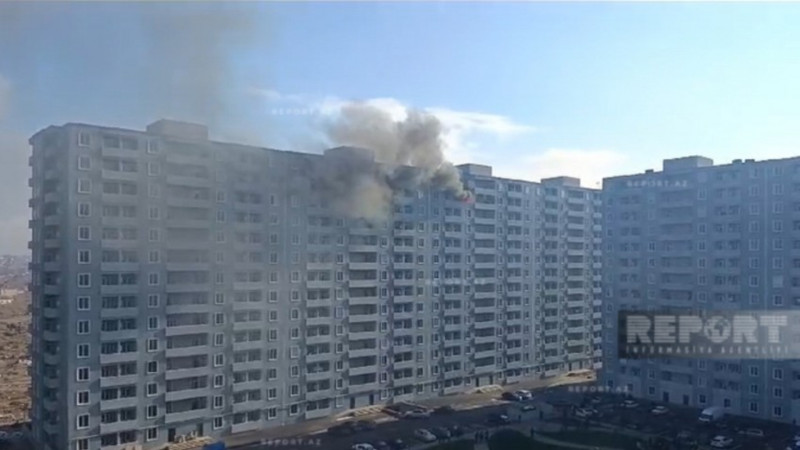 Abşeronda yaşayış binasında yanğın söndürülüb - YENİLƏNİB