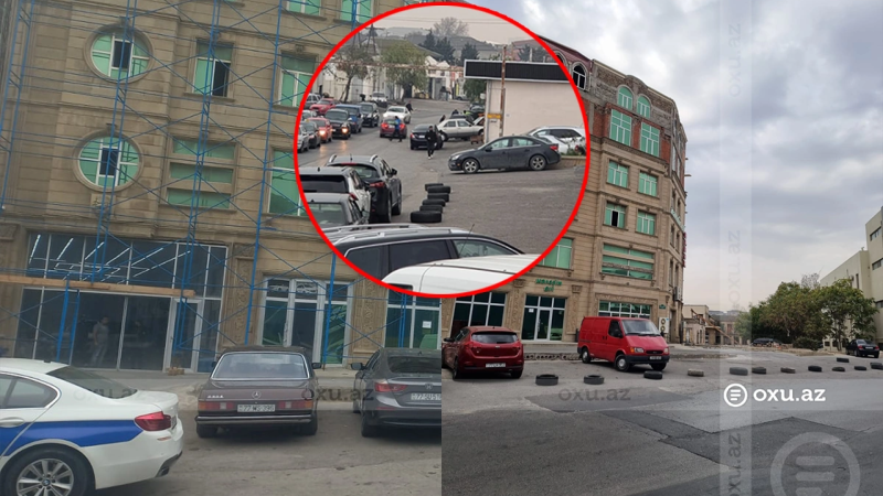 Xətai rayonunda özbaşınalıq: Yararsız təkərlərlə yolu bağlayan sahibkara ciddi xəbərdarlıq edildi