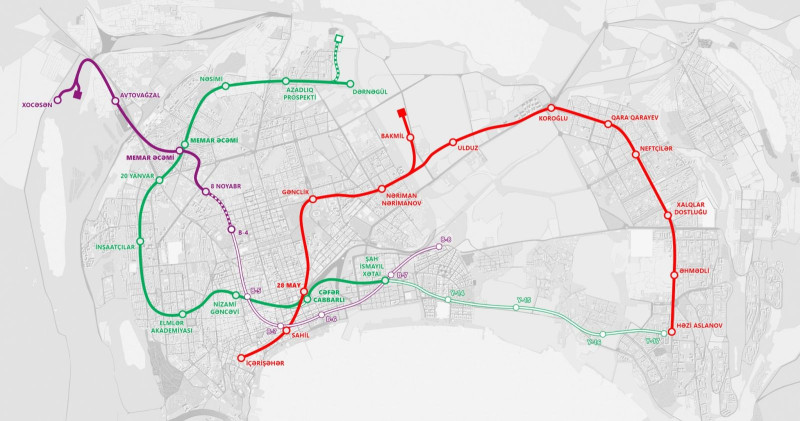 Bakıda yeni tikiləcək 10 metro stansiyası harada yerləşəcək? - SXEM 