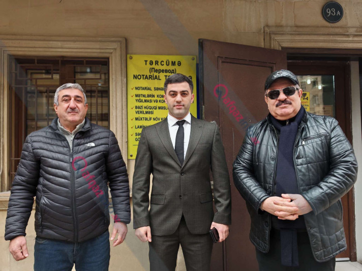 Ağadadaş Ağayev balta atdığı mühafizəçi ilə barışdı - FOTO