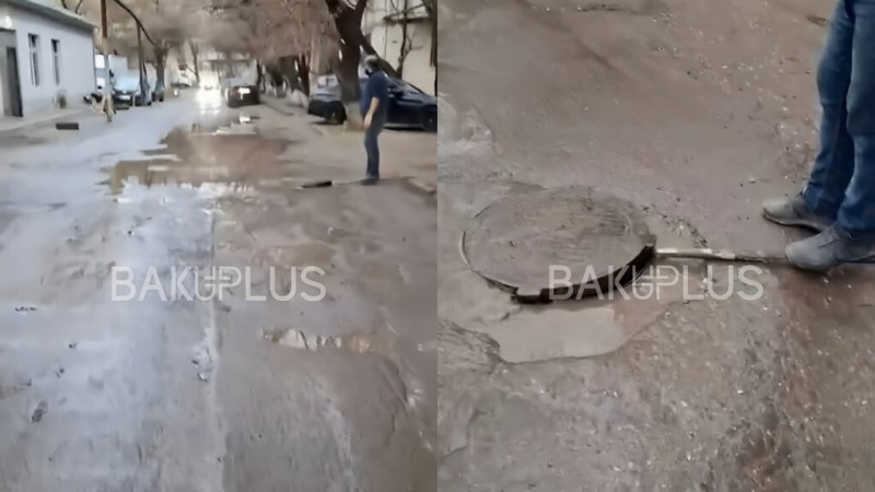 Yasamalda yolları bərbad küçə - İcra Hakimiyyətindən açıqlama