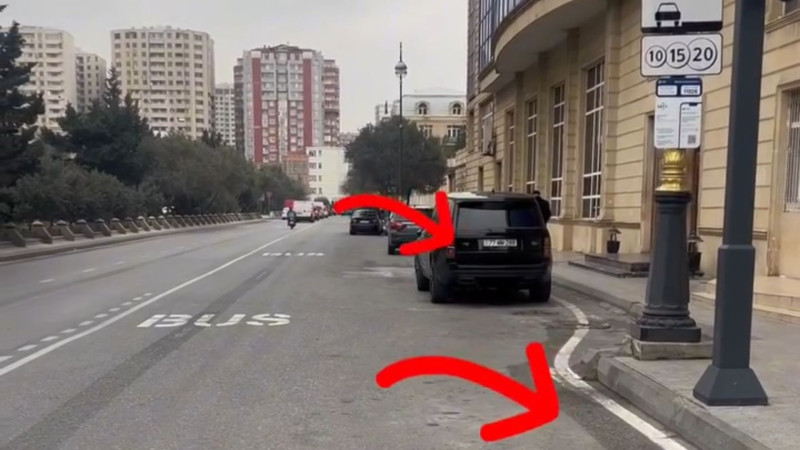 Xocalı prospektində sürücüləri çaşdıran məqam - Parkinqə giriş var, çıxış yoxdur? - VİDEO 