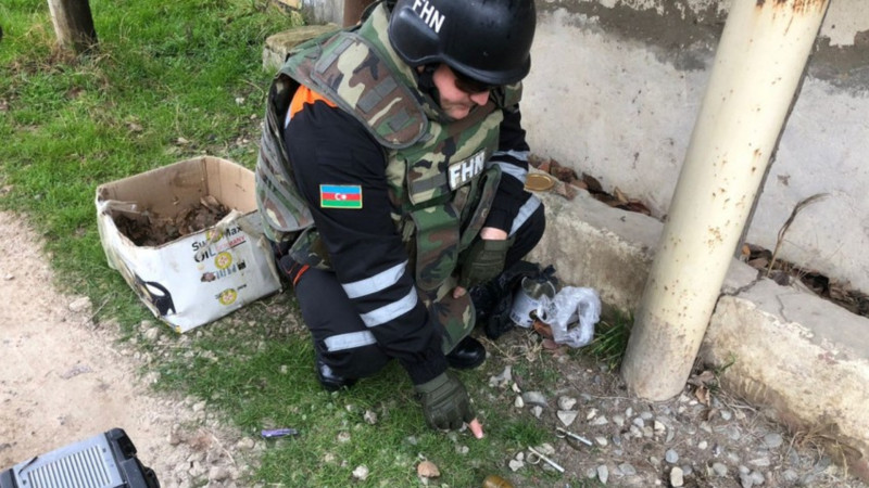 Biləcəridə əl qumbarası aşkarlanıb - VİDEO