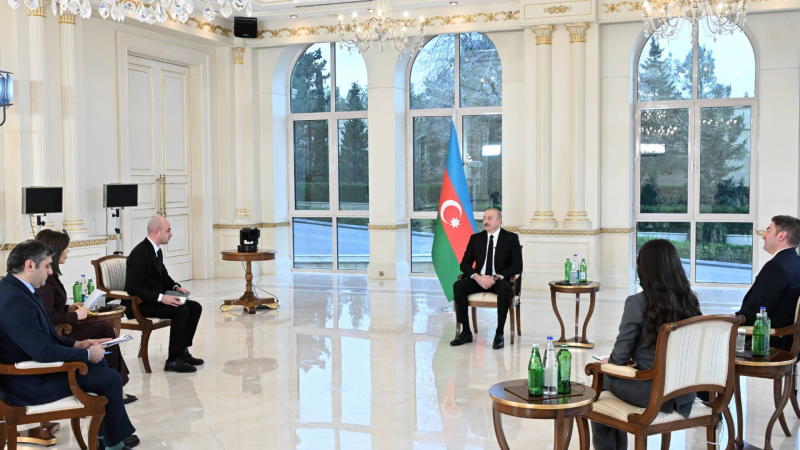 İlham Əliyevin müsahibəsinin KADRARXASI GÖRÜNTÜLƏRİ