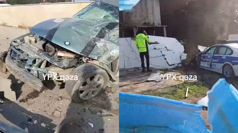 Bakı-Sumqayıt yolunda YPX avtomobili qəzaya uğrayıb