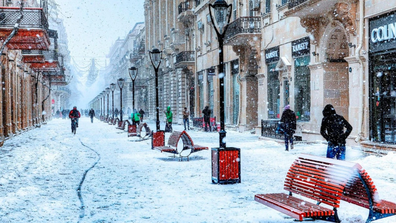Bakıda şaxtalı hava sabah da davam edəcək 