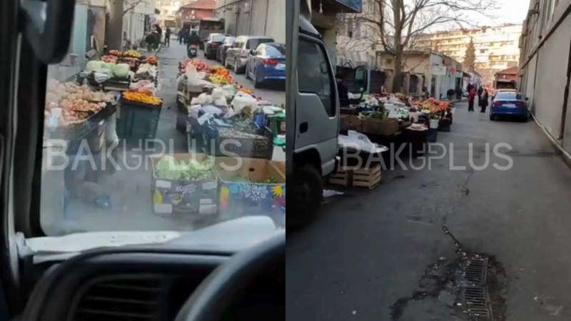 Küçəni zəbt edən meyvə-tərəvəz mağazası – ŞİKAYƏT + VİDEO