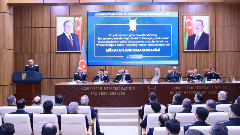 Prokurorluq əməkdaşları və media qurumlarına mükafatlar təqdim olunub - FOTO 