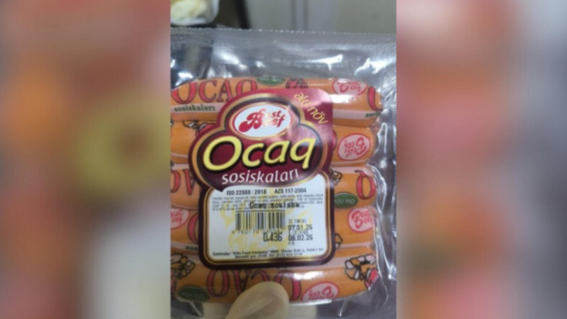 AQTA sosis məhsulunun tərkibində etiketində bəyan edilməyən donuz əti DNT-si aşkarlayıb