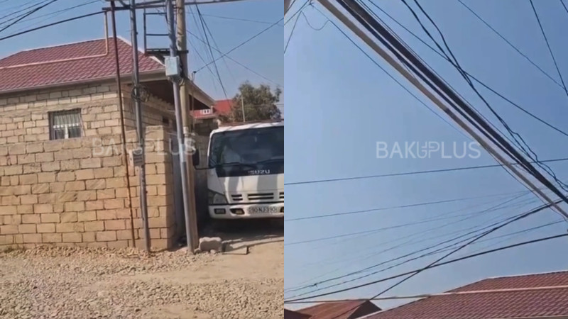 Masazırda təhlükə mənbəyi – Səliqəsiz elektrik xətləri + VİDEO