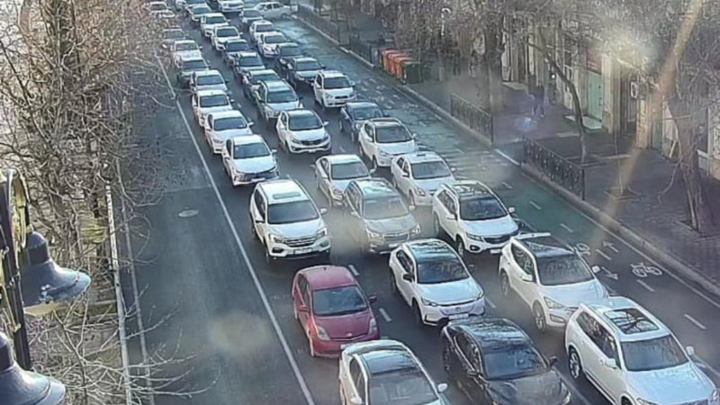 Bakının bir sıra yollarında tıxac müşahidə edilir