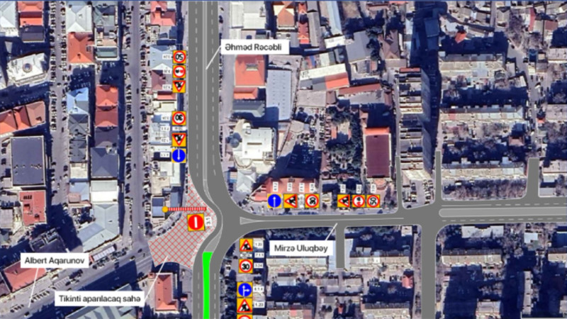 Həsən Əliyev küçəsində nəqliyyatın hərəkəti DAYANDIRILIR